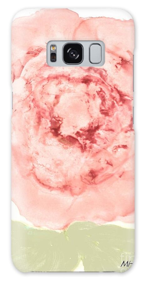 Alcohol Ink Painting Galaxy Case featuring the painting Pink Ink Rose by Marsha Heiken