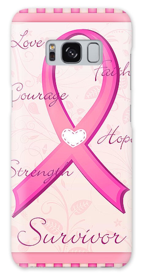 Breast Cancer Awareness Galaxy Case featuring the digital art Pink by Melanie Parker