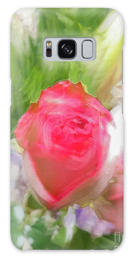 Abstract Galaxy Case featuring the photograph Pink rose abstract by Phillip Rubino
