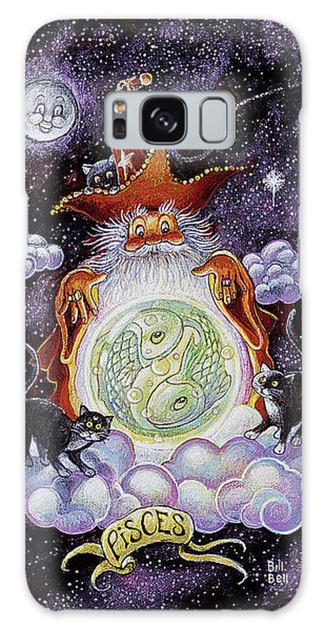 Pisces Galaxy Case featuring the painting Pisces, by Bill Bell