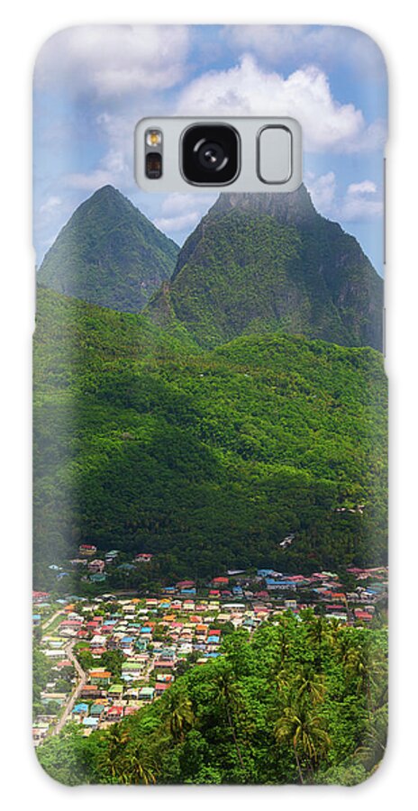St Lucia Galaxy Case featuring the photograph Pitons Over Soufriere by Darren White