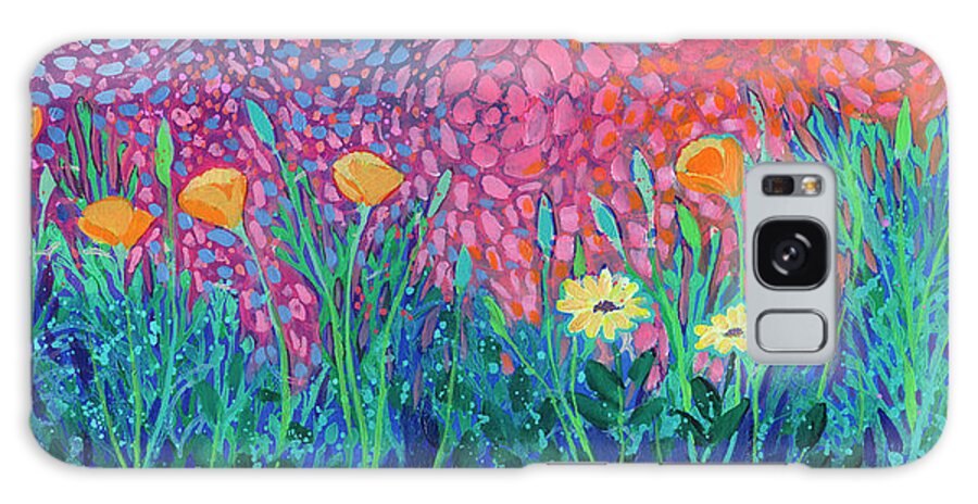 Poppy Galaxy Case featuring the painting Poppies at Twilight by Jennifer Lommers