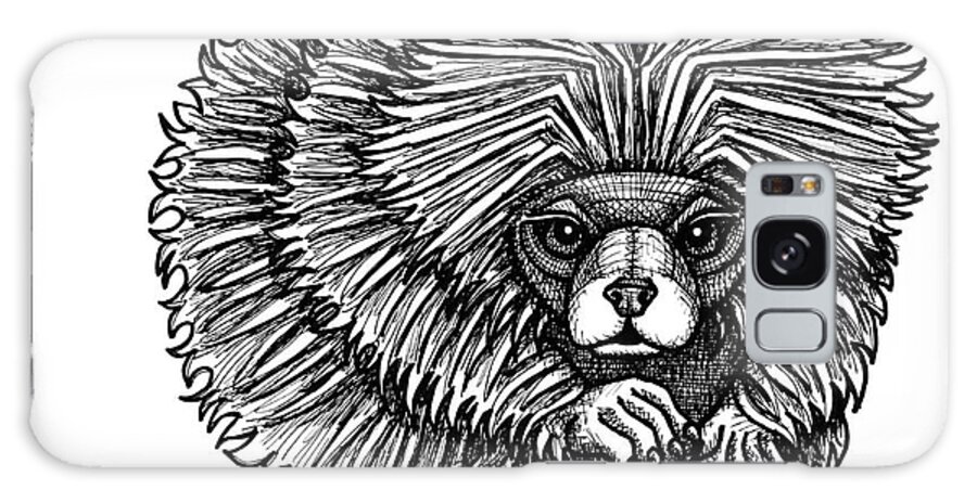 Animal Portrait Galaxy Case featuring the drawing Porcupine by Amy E Fraser