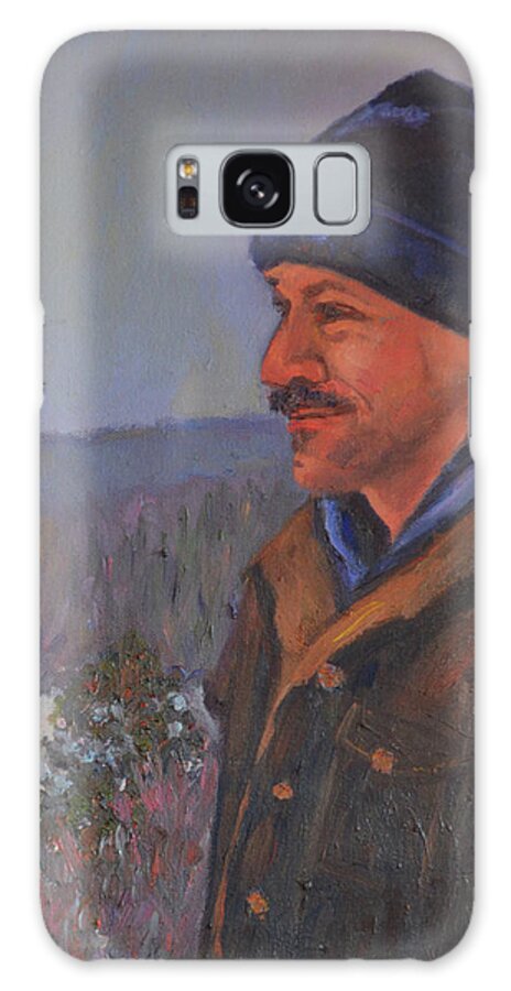 Portrait Galaxy Case featuring the painting Portrait of Randy by Beth Riso