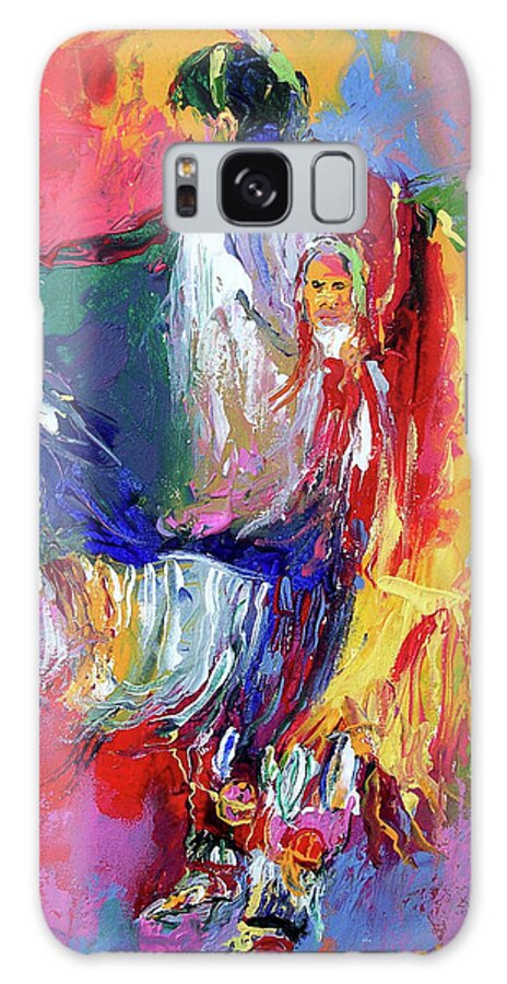Native American Galaxy Case featuring the painting Pow by Richard Wallich
