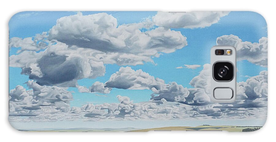 Fields Galaxy Case featuring the painting Prairie Clouds by Ron Parker