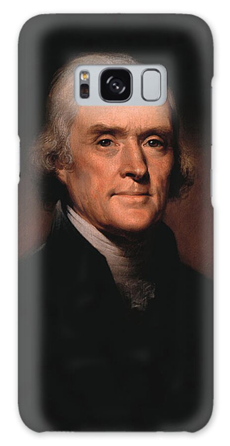 Thomas Jefferson Galaxy Case featuring the painting President Thomas Jefferson by War Is Hell Store