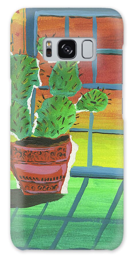 Prickly Pear Galaxy Case featuring the painting Prickly Pear by Jennifer Frances Azadmanesh