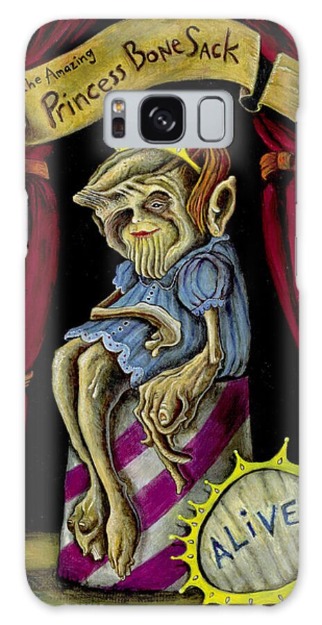 Circus Galaxy Case featuring the painting Princess Bone Sack by Yom Tov Blumenthal
