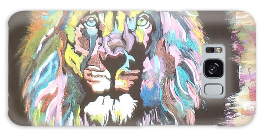 Lion Galaxy Case featuring the painting Psychedelic Lion # 80 by Donald Northup