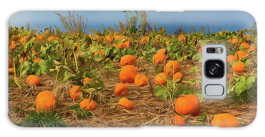 Fall Galaxy Case featuring the digital art Pumpkin Patch in Pennsylvania by Barry Wills