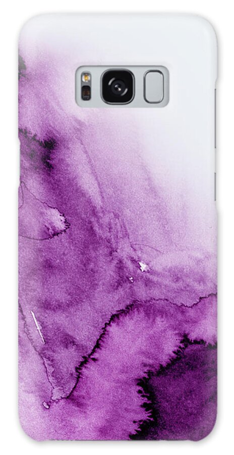 Landscape Galaxy Case featuring the painting Purple Hills by Naxart Studio