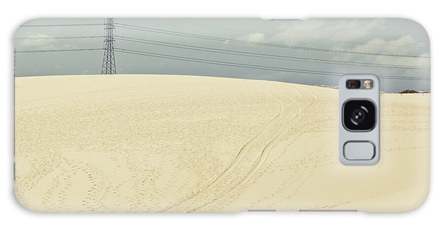 Scenics Galaxy Case featuring the photograph Pylon Atop Sand Dune by Photograph By Chris Round