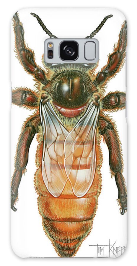 Honey Bee Galaxy Case featuring the painting Queen Honey Bee by Tim Knepp