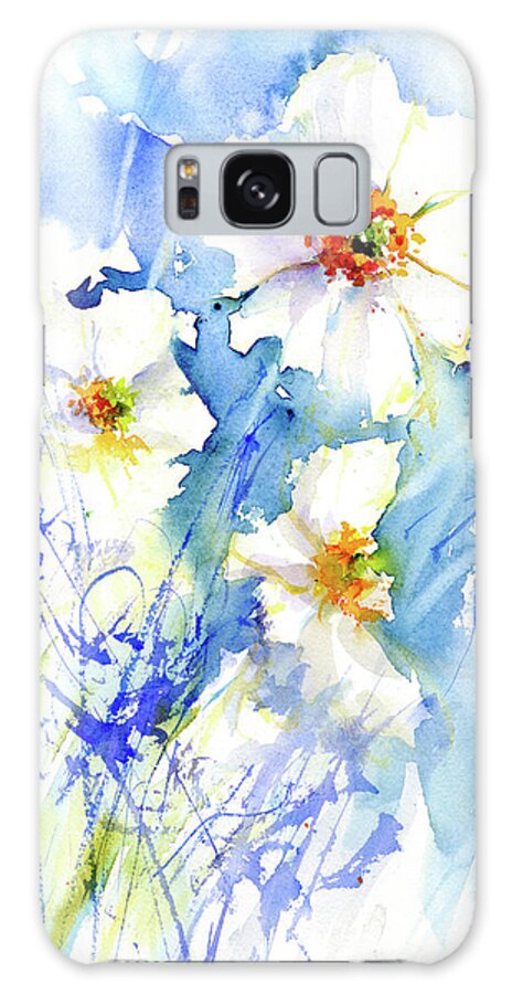 Florals Galaxy Case featuring the painting Quiet Anemones by Christy Lemp