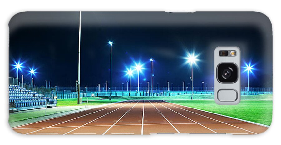 Performance Galaxy Case featuring the photograph Race Track At Night by Mike Harrington