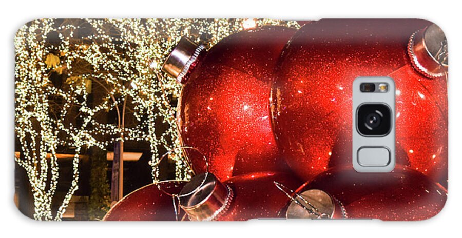 Red Balls Galaxy Case featuring the photograph Radio City Christmas Balls - New York City by Mary Ann Artz