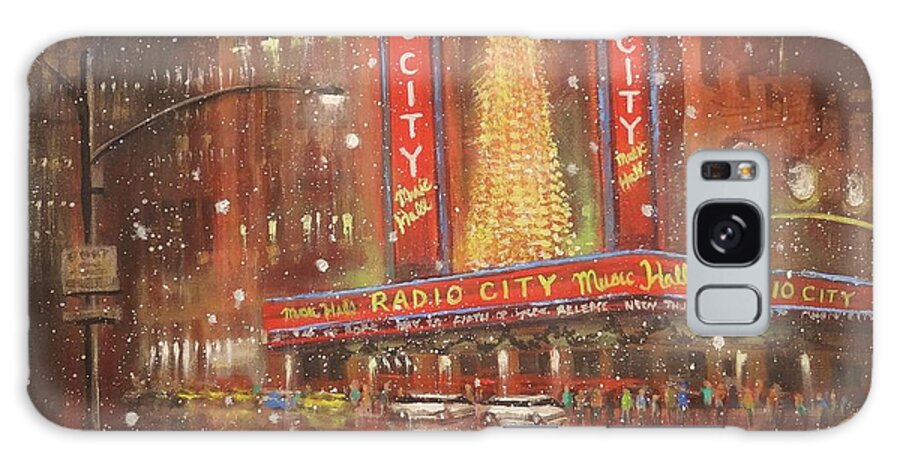 Radio City Music Hall Galaxy Case featuring the painting Radio City NYC by Tom Shropshire