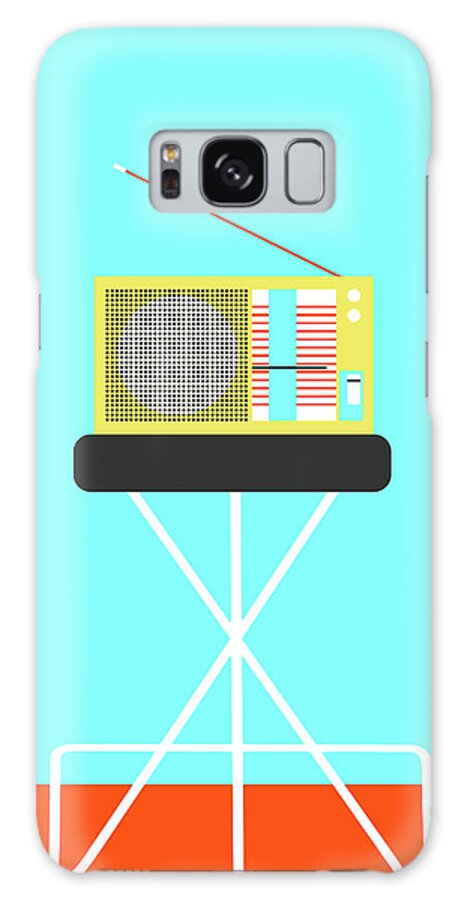 Antenna Galaxy Case featuring the drawing Radio on a Stool by CSA Images