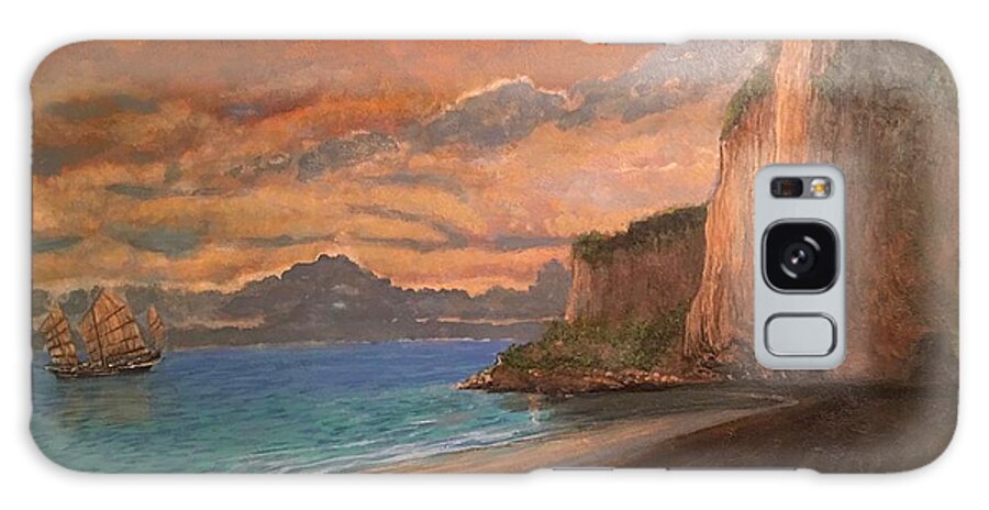 Railay Galaxy Case featuring the painting Railay Beach, Krabi Thailand by Tom Roderick