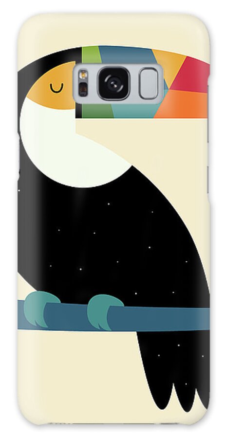 Rainbow Toucan Galaxy Case featuring the digital art Rainbow Toucan by Andy Westface
