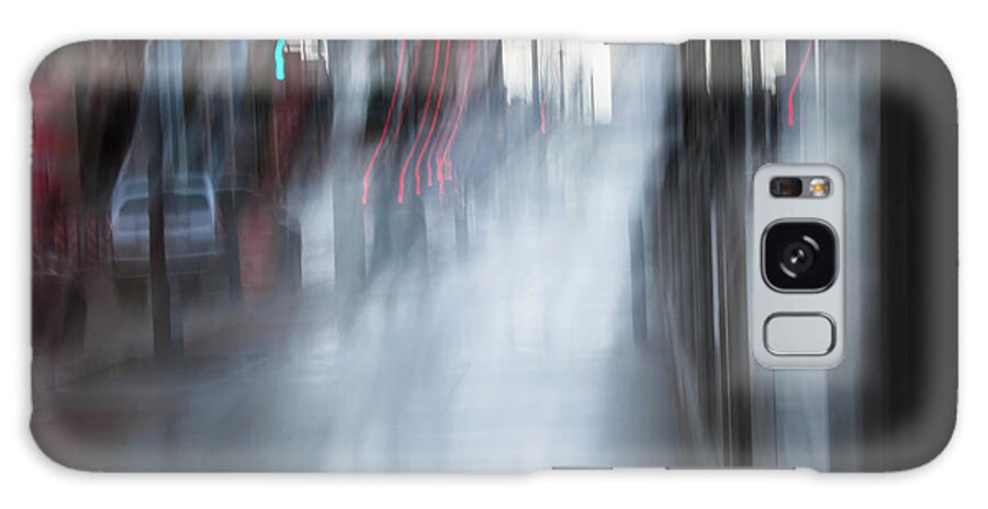 Rainy Day City Streets Galaxy Case featuring the photograph Rainy Day City Streets by Anthony Paladino
