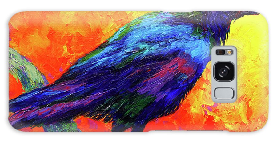 Raven Galaxy Case featuring the painting Raven 1 by Marion Rose