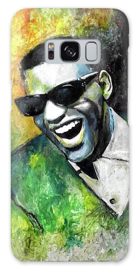 Ray Galaxy Case featuring the painting Ray Charles by Marcelo Neira