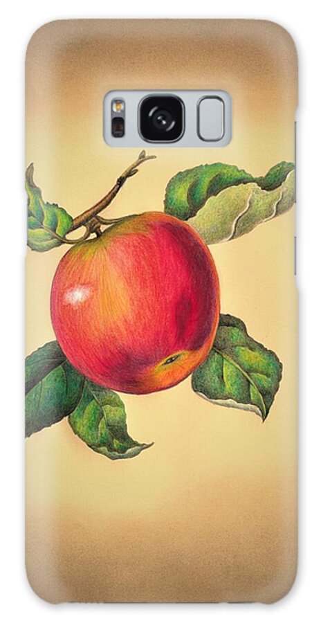 Apple Galaxy Case featuring the drawing Red apple by Tara Krishna