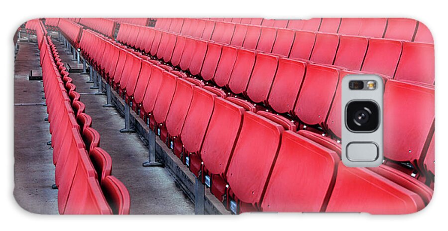 Aisle Galaxy Case featuring the photograph Red Empty Chairs In A Stadium by Jonathan Kitchen