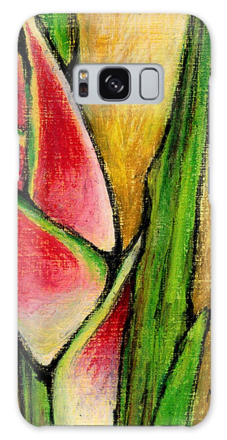 Tropical Galaxy Case featuring the pastel Red Heliconia by AnneMarie Welsh