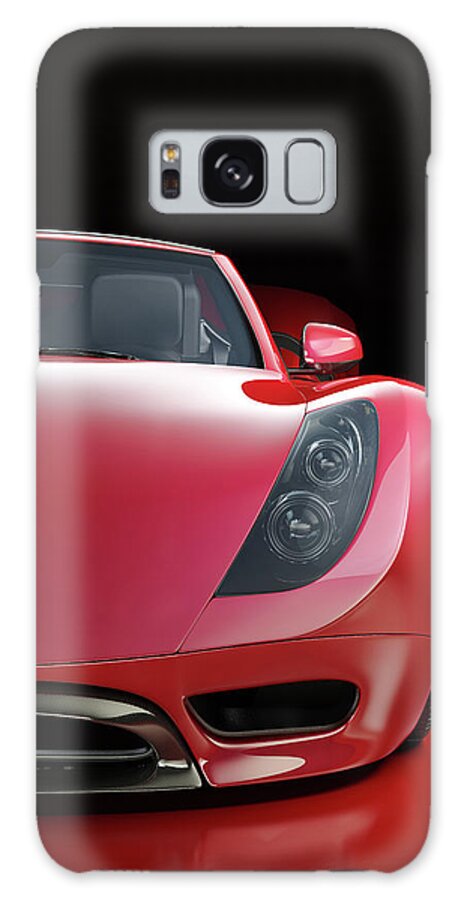 Vehicle Part Galaxy Case featuring the photograph Red Sports Car by Mevans