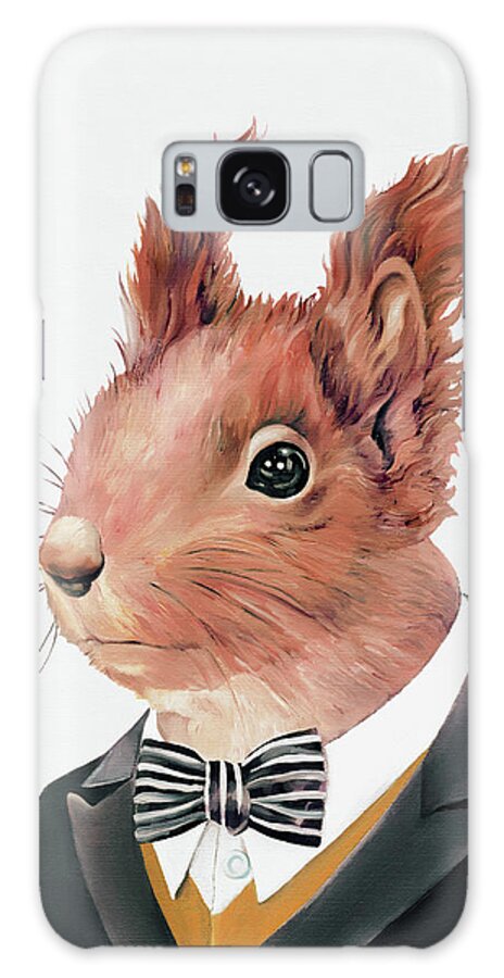 Squirrel Galaxy Case featuring the painting Red Squirrel by Animal Crew