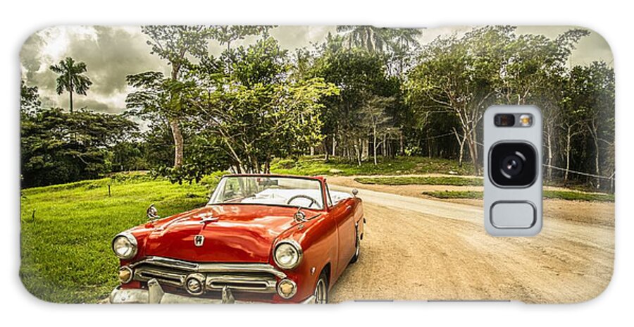 Photo Galaxy Case featuring the photograph Red vintage car by Top Wallpapers