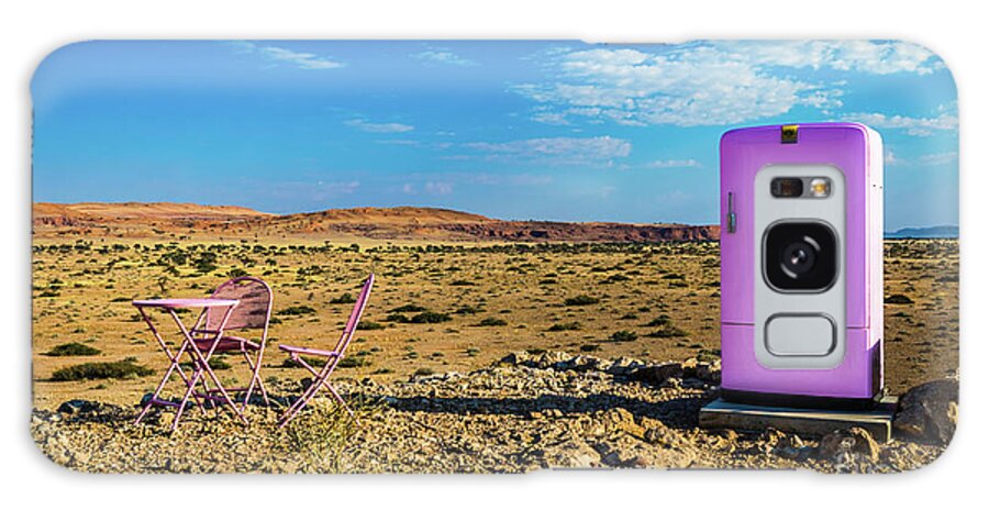 Desert Galaxy Case featuring the photograph Refreshments pit stop in the middle of nowhere by Lyl Dil Creations