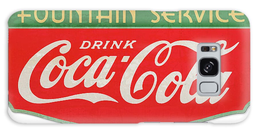 Coke Galaxy Case featuring the drawing Retro Coke Sign by Greg Joens