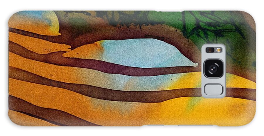 Bright Galaxy Case featuring the digital art Rice Terraces Fragment Hot Batik by Sergey Kozienko