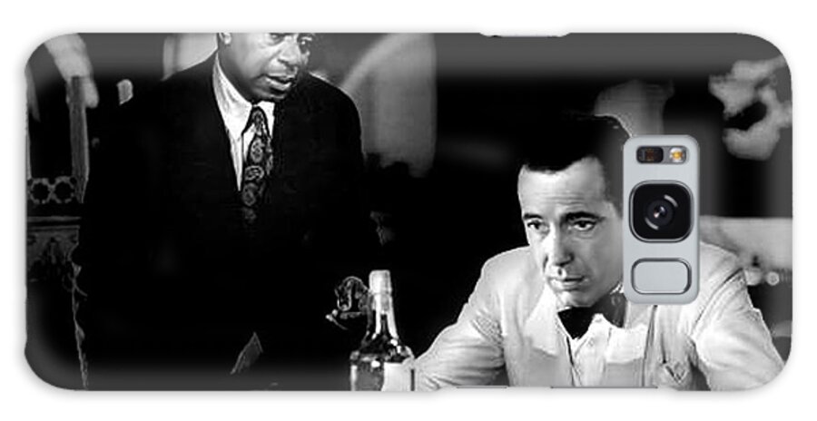 Humphrey Bogart Galaxy Case featuring the mixed media Ricks Americana Casablanca by Jas Stem