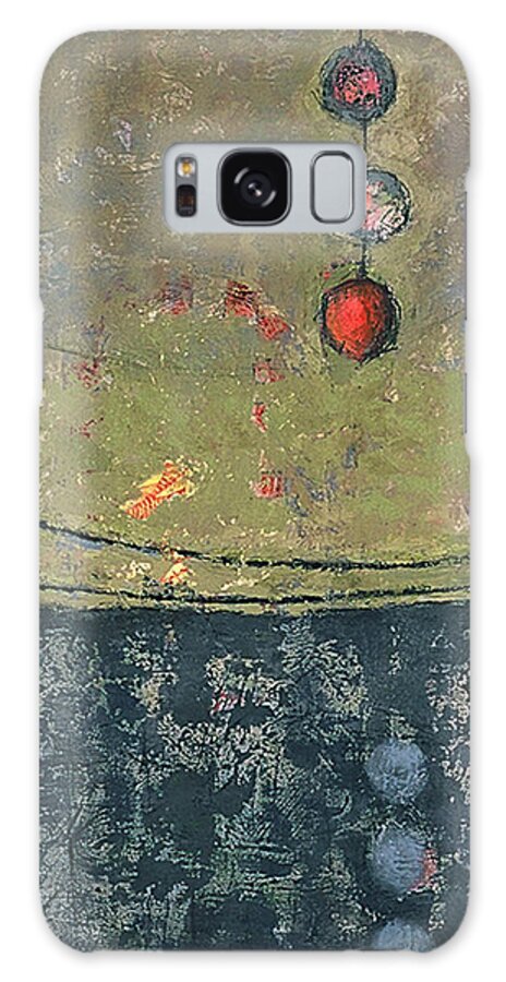 Abstract Landscape Galaxy Case featuring the painting Ripe by Janet Zoya