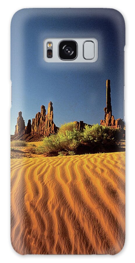 Sand Dune Galaxy Case featuring the photograph Ripples In The Sand, Monument Valley by Medioimages/photodisc