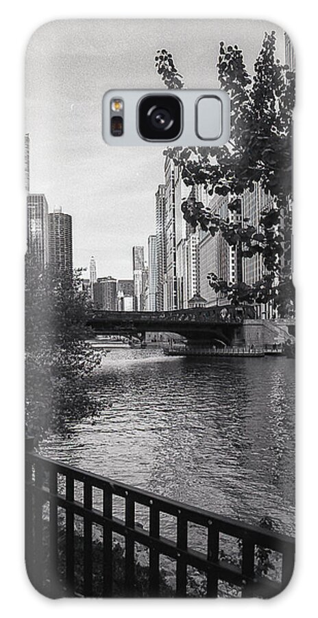 Chicago Galaxy S8 Case featuring the photograph River Fence by Laura Hedien