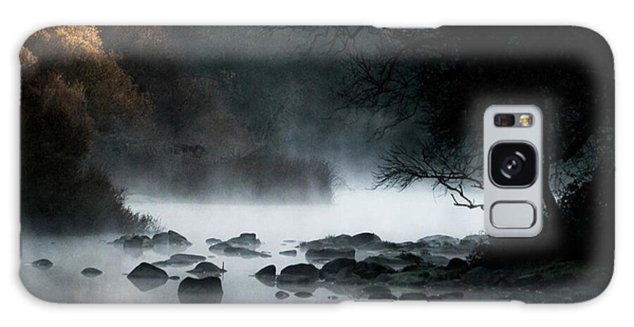 Arbol Galaxy Case featuring the photograph River In A Forest With Mist And Rocks. Río En Bosque Con Bruma Y Rocas by Cavan Images