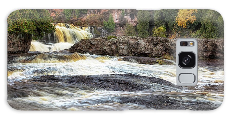 Waterfall Galaxy Case featuring the photograph Roaring Gooseberry Falls by Susan Rissi Tregoning