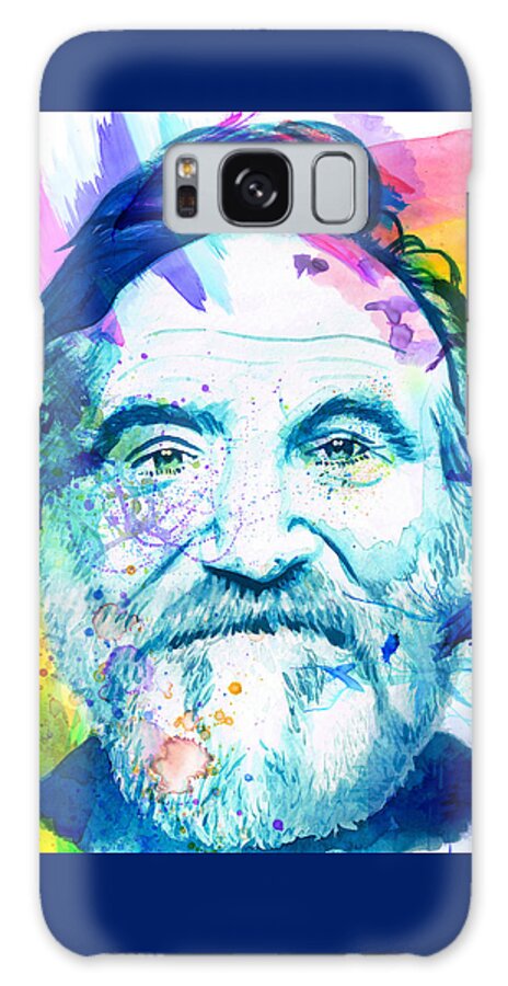 Robin Williams Galaxy S8 Case featuring the mixed media Robin WIlliams by Kyle Willis