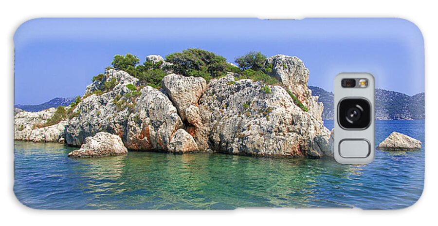 Turkish Riviera Galaxy Case featuring the photograph Rock near Kekova Island by Sun Travels