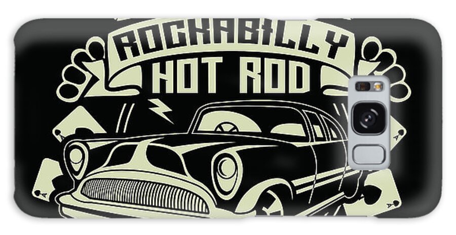 Rockabilly Galaxy Case featuring the digital art Rockabilly Hot Rod by Long Shot