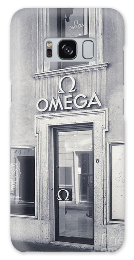 Omega Watch Store Galaxy Case featuring the photograph Rome Bw - Omega Store by Stefano Senise