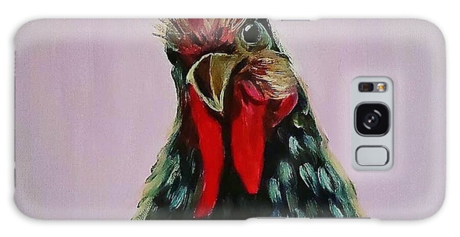Chicken Galaxy Case featuring the painting Rooster by Amy Kuenzie