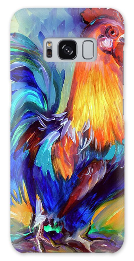 Rooster One Galaxy Case featuring the painting Rooster One by Marcia Baldwin