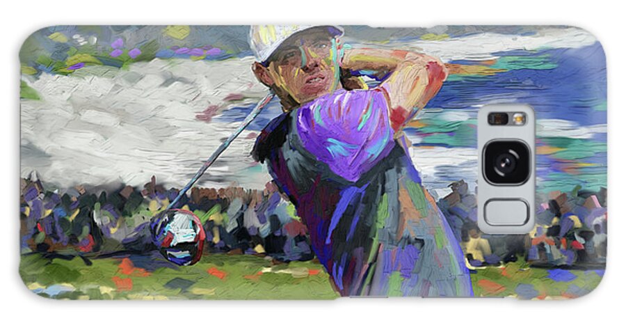 Rory Mcilroy Galaxy Case featuring the painting Rory McIlroy-01 by Tim Gilliland